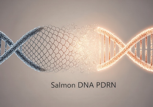 Helixstruktur mit Bezug zu Salmon DNA, Lachssperma und PDRN