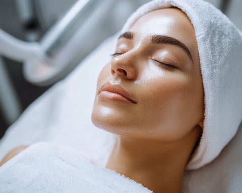 Frau mit schöner Gesichtshaut als Beispiel für die Wirkung von Exosomen in der Kosmetik und beim Microneedling